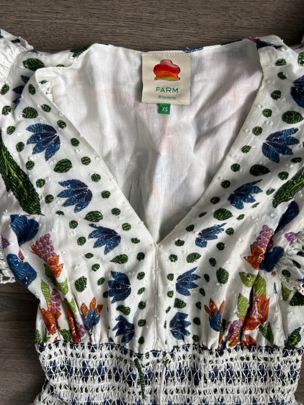 FARM Rio White Maxi Dress with Multicolor Floral Embroidery - Picture 2 of 10